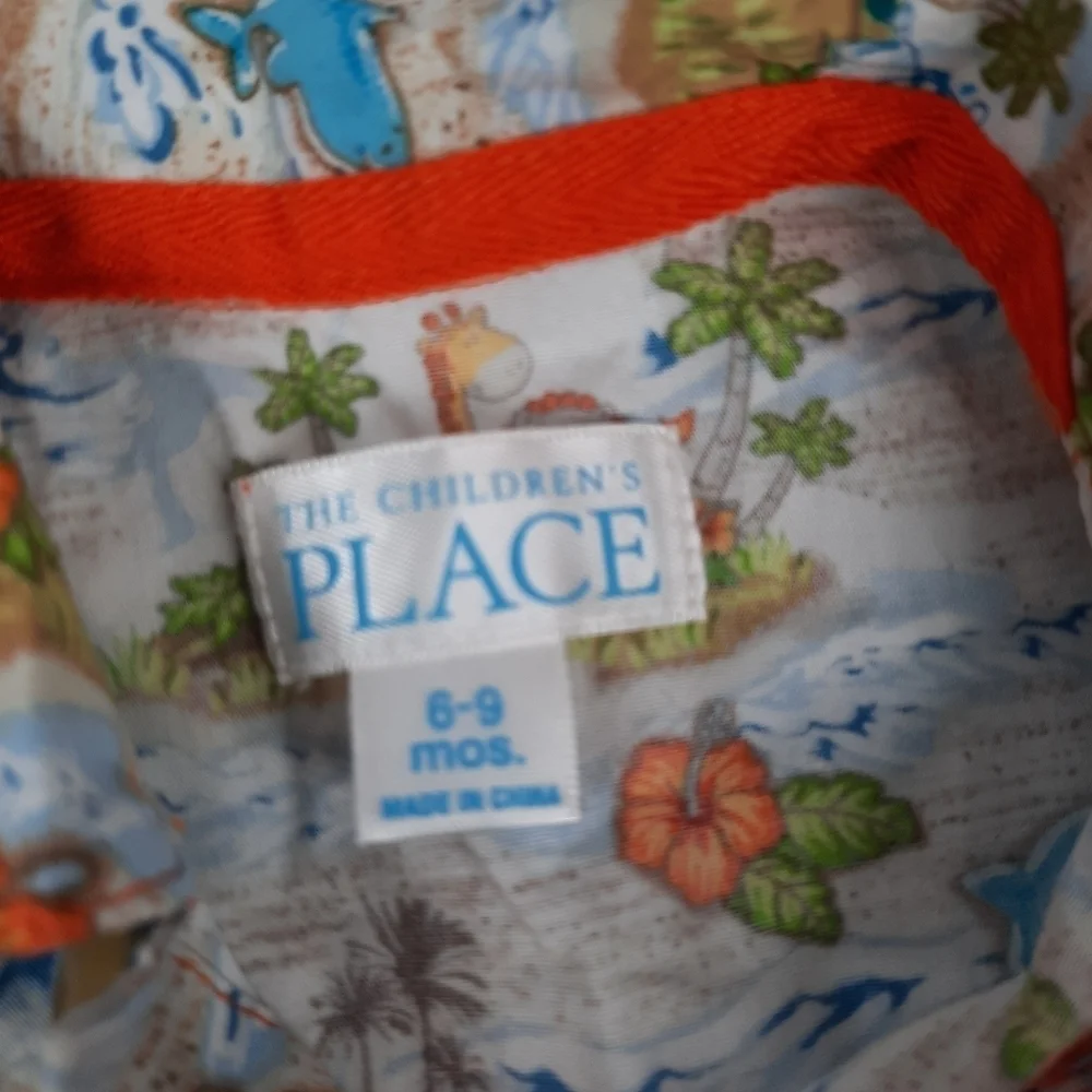 The Children's Place‎ Hawaiian Short Sleeve Button Down Size 6-9 Months Boys